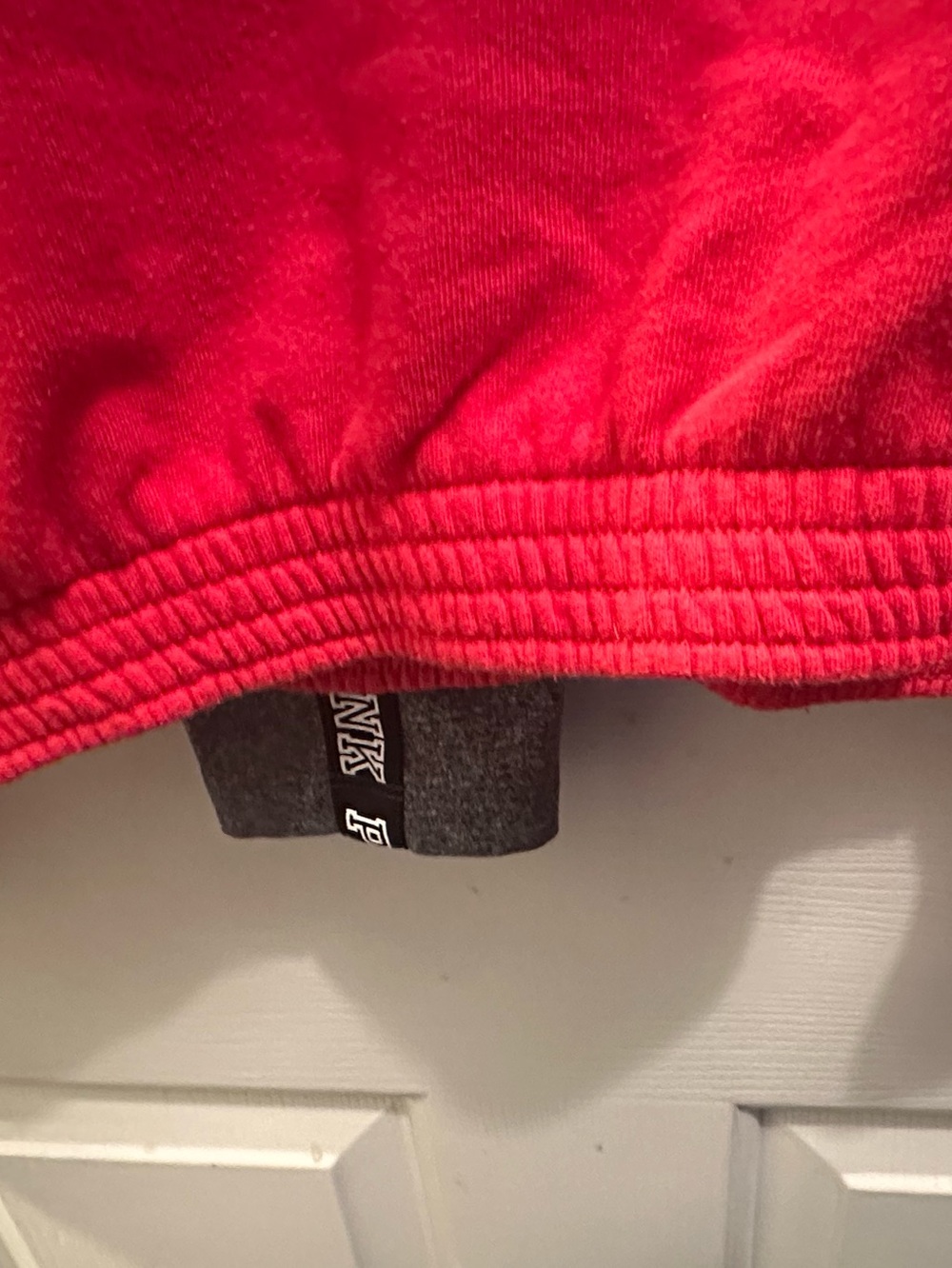 2018 Victoria's Secret PINK Red Half-Zip Pullover & Gray Leggings with Logo Tape - Picture 6 of 15